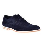 Baldinini Lace-up in dark blue suede Blue, Herr