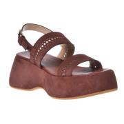 Baldinini Sandal in brown suede Brown, Dam