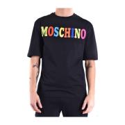 Moschino Multifärgad Stilren T-shirt Uppgradering Ss22 Black, Herr