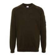 C.p. Company Round-neck Knitwear Green, Herr