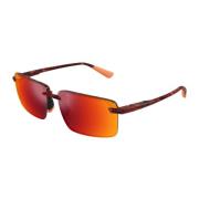 Maui Jim Laulima Rm626-10 Shiny Reddish Havana Solglasögon Brown, Unis...