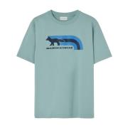 Maison Kitsuné T-Shirts Blue, Herr