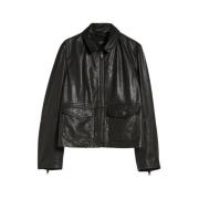 Max Mara Weekend Nappa Läderjacka Black, Dam