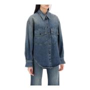 Khaite Denim Jackets Blue, Dam