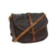 Louis Vuitton Vintage Pre-owned Canvas axelremsvskor Brown, Dam