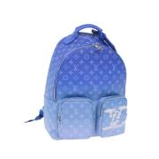 Louis Vuitton Vintage Pre-owned Canvas ryggsckar Blue, Dam