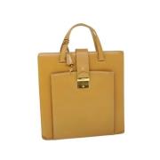 Gucci Vintage Pre-owned Laeder handvskor Beige, Dam