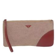 Prada Vintage Pre-owned Canvas kuvertvskor Pink, Dam