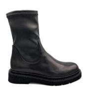 Guglielmo Rotta Elastisk Läder Ankelboot Black, Dam