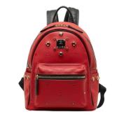 MCM Pre-owned Pre-owned Canvas axelremsvskor Red, Dam