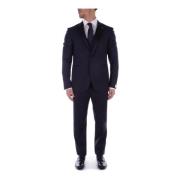 Tagliatore Single Breasted Suits Blue, Herr