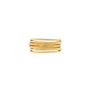 Dansk Copenhagen Elegant Guldpläterad Slim Wrap Ring Yellow, Dam