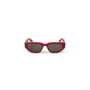 Off White Stiliga Acetat Solglasögon Red, Unisex