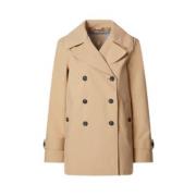 Save The Duck Beige Sofi Kort Trench Coat Beige, Dam