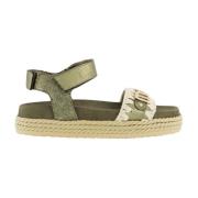 Mou Flat Sandals Green, Dam