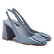 Santoni Peaches Slingback Sandaler Blue, Dam