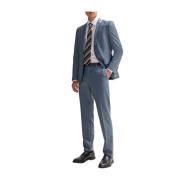 Hugo Boss Essential Slim Fit Tvådelat Kostym Blue, Herr