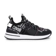 Just Cavalli Svarta Sneakers Skor Black, Dam