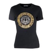 Just Cavalli Svart T-shirt och Polo Kollektion Black, Dam