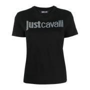 Just Cavalli Svart T-shirt och Polo Kollektion Black, Dam