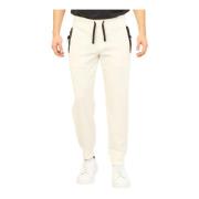 Armani Exchange Vita Jogger Sweatpants med Elastisk Midja White, Herr