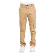 Lyle & Scott Beige Patch Logo Byxor Beige, Herr