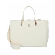 Tommy Hilfiger Tote Bags Beige, Dam