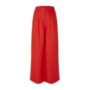 Selected Femme Wide Trousers Red, Dam