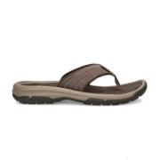 Teva Lädersandal för män med meshfoder Brown, Herr