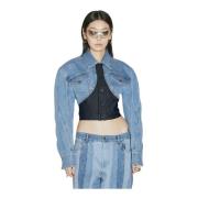 Mugler Jackets Blue, Dam