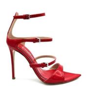 Ninalilou Röd Lackläder Stilett Sandal Red, Dam