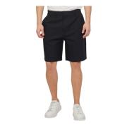 Armani Exchange Blå Bomull Bermuda Shorts Dragkedja Fickor Blue, Herr