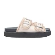 Ganni Sliders Beige, Dam