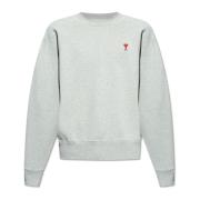 Ami Paris Sweatshirt med logotyp Gray, Herr