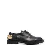 Moschino Svarta Läderloafers Black, Dam