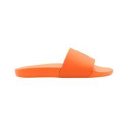 Polo Ralph Lauren Mäns Wasbeer Sliders Orange, Herr