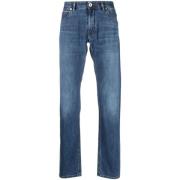 Brioni Blå Straight Jeans Casual Stil Blue, Herr