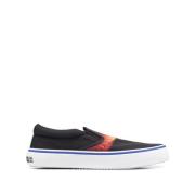 Marcelo Burlon Svarta Wings Slip-On Sneakers Black, Herr