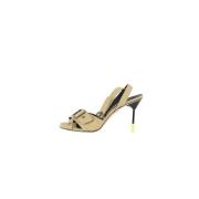 Msgm High Heel Sandals Beige, Dam