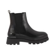 Michael Kors Rowan läder Chelsea-boot med logotyp Black, Dam