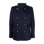 Balmain Coats Blue, Herr