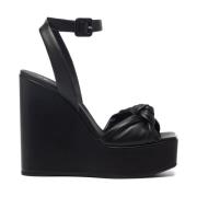 Giuseppe Zanotti Eleganta Svarta Flats Sandaler Black, Dam