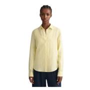 Gant Reguljär Linne Chambray Skjorta Yellow, Dam