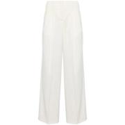 Golden Goose Wide Trousers Beige, Dam