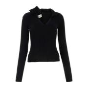 Y/Project V-neck Knitwear Black, Dam