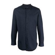 Brioni Long Sleeve Tops Blue, Herr