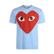 Comme des Garçons Play T-Shirts Blue, Herr