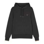 Fred Perry Grå Tipped Hoodie Gray, Herr