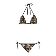 Balmain triangelbikini Black, Dam