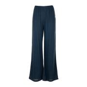 Majestic Filatures Wide Trousers Blue, Dam